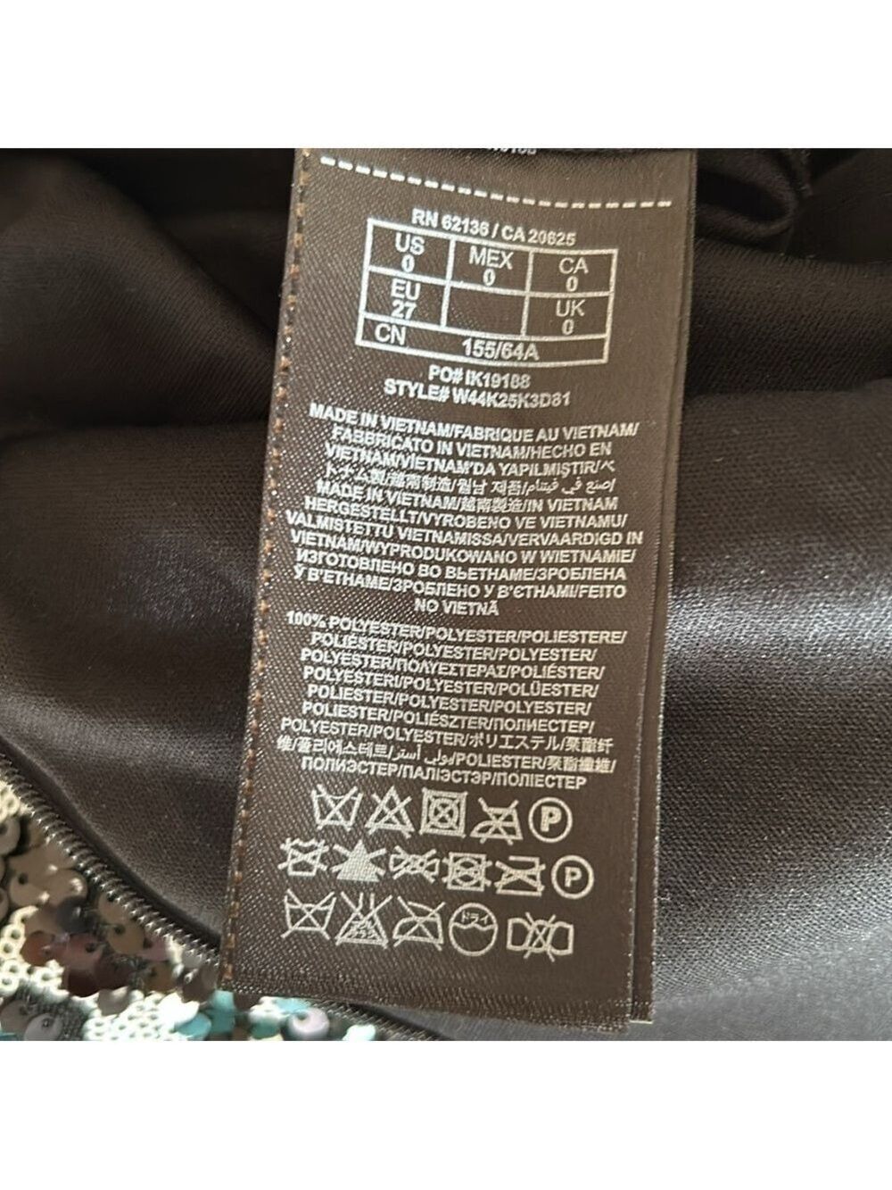 Guess black and white sequin mini sheath dress size 0 - Picture 11 of 11